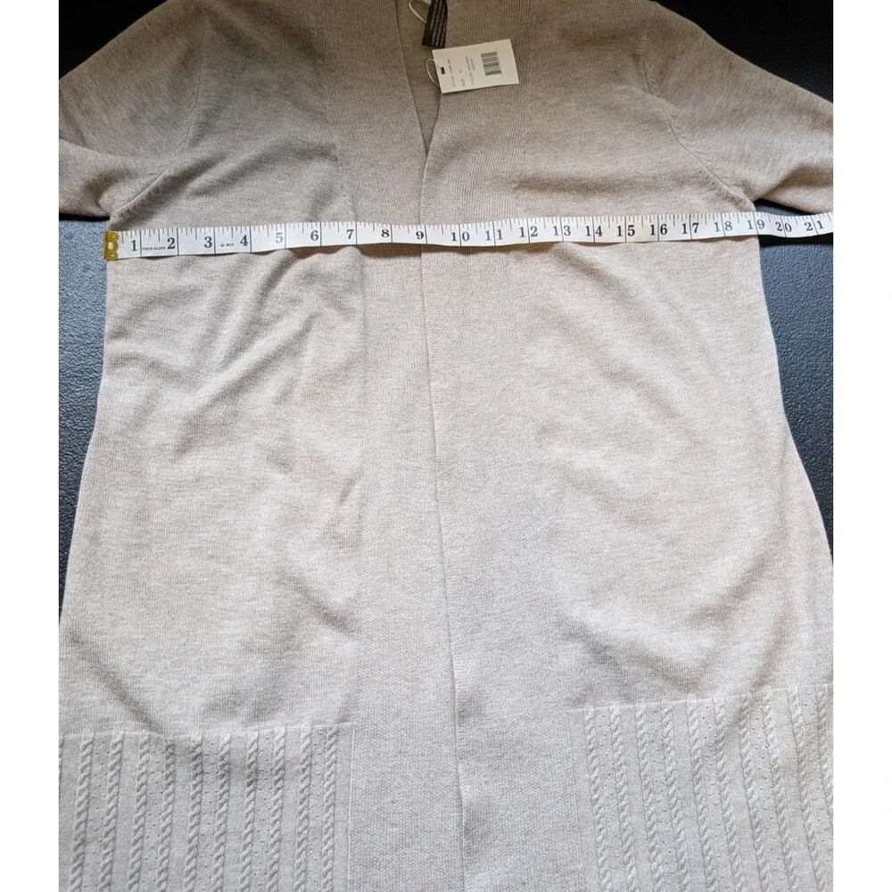 Vila Milano Womens Cardigan Sweater Open Front Knit Heather Mocha Medium